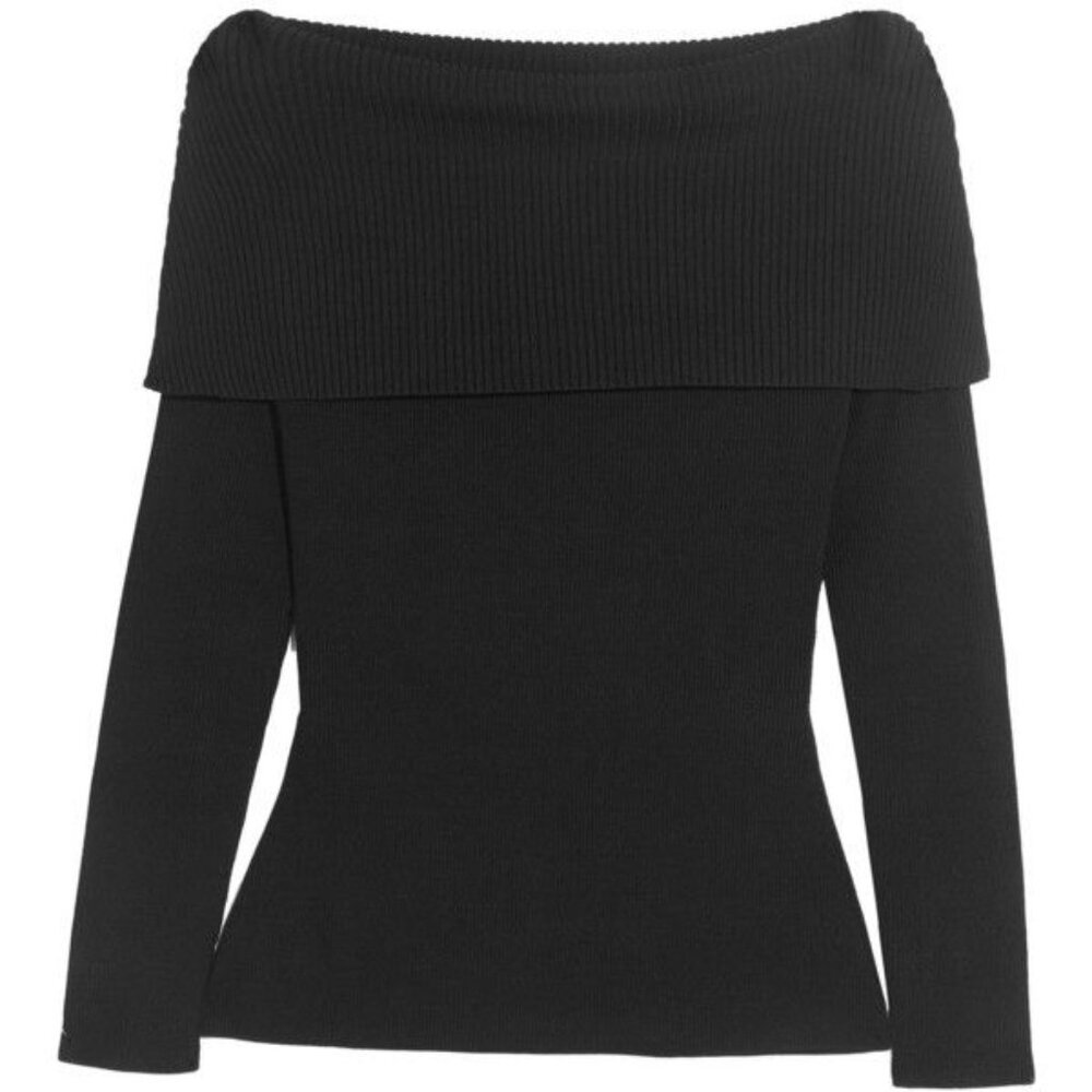 Totême Jaca off-the-shoulder ribbed-knit top XS NWT